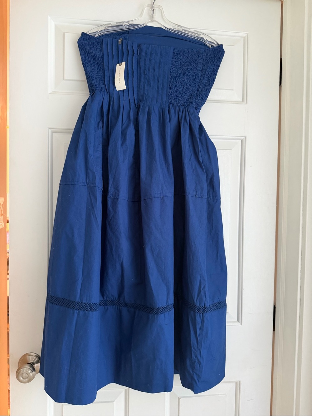 NWT Anthropologie cotton strapless midi dress size M - Picture 8 of 8